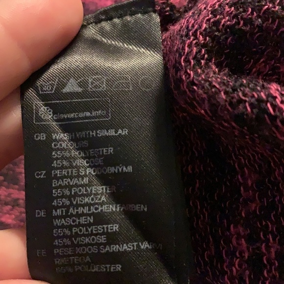 Divided H&M pink black marled long sleeve pullover sweater large - Picture 5 of 5